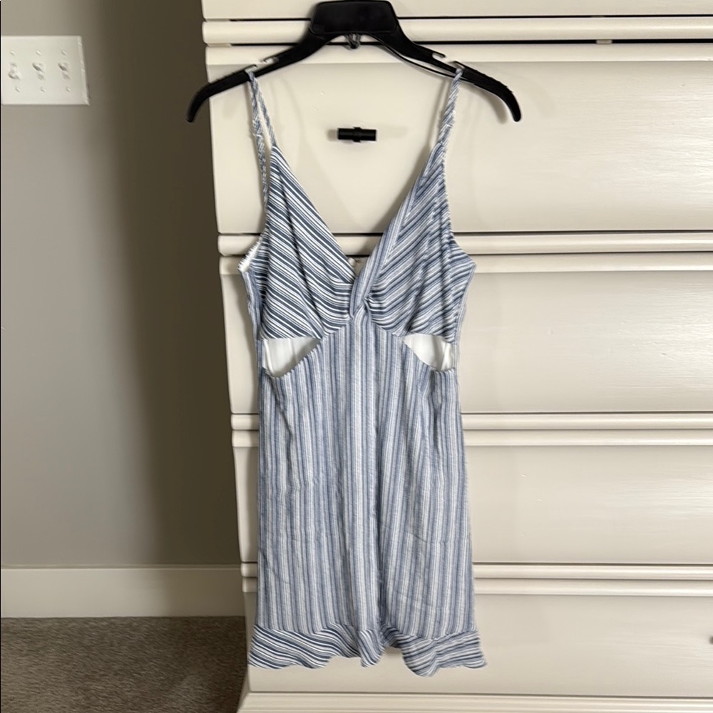 Le Lis Navy and White Striped Sundress